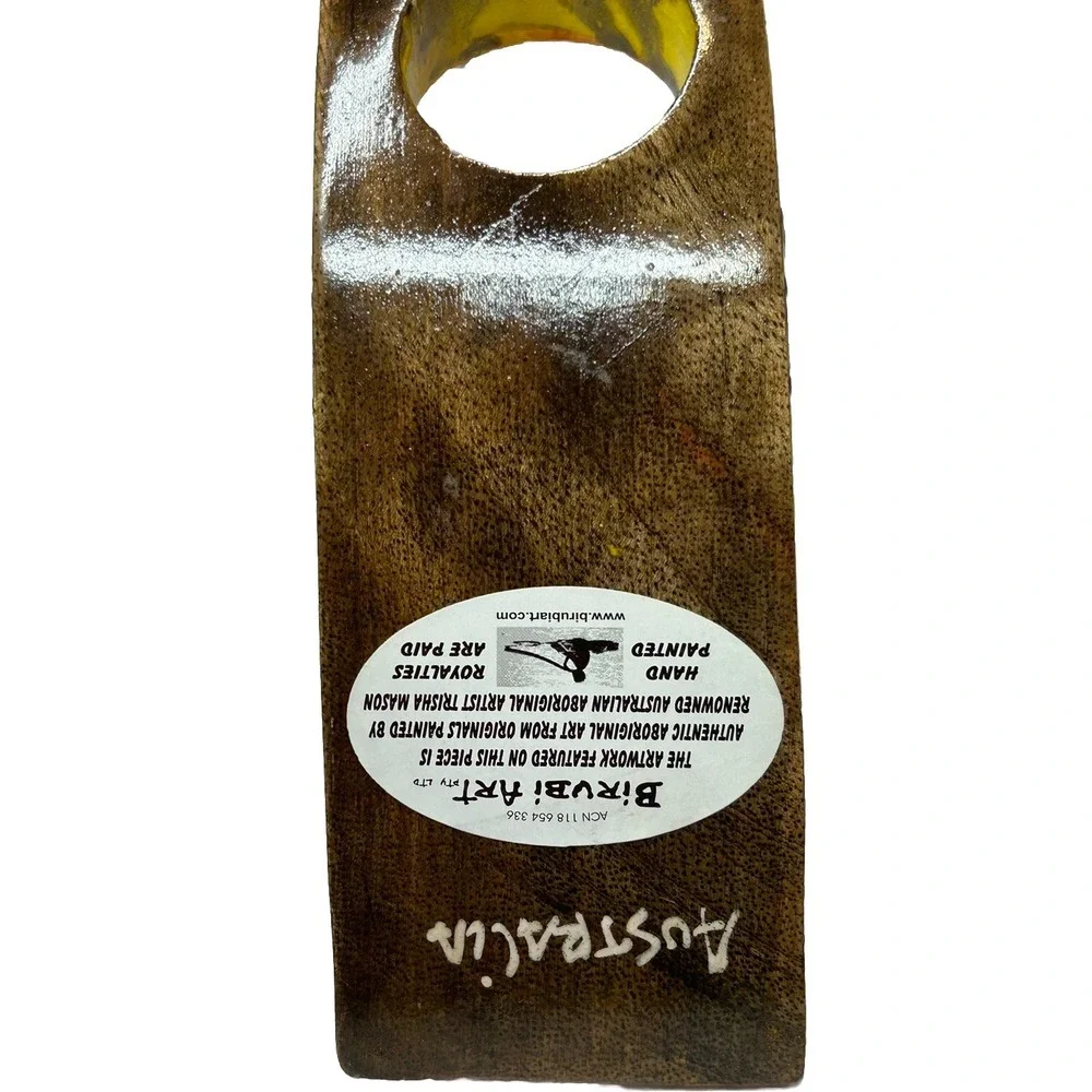 Birubi‎ Art Wine Bottle Holder Australia Souvenir Indigenous Aboriginal Art